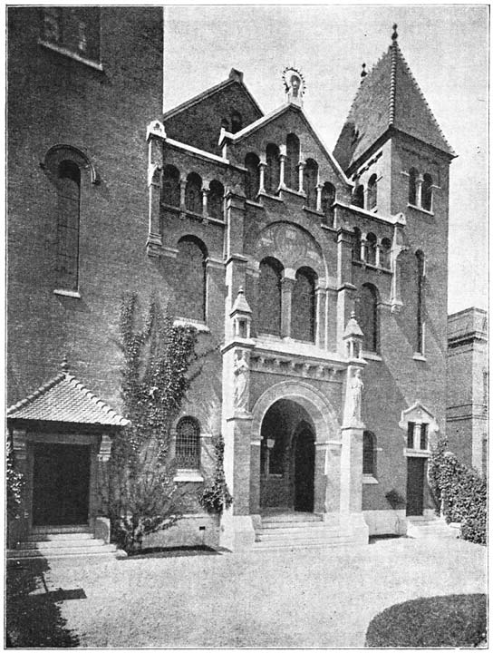 Hoofdingang van de nieuwe Remonstrantsche Kerk, Wester Singel.