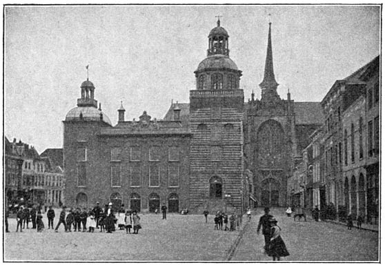 Markt en stadhuis te Goes.