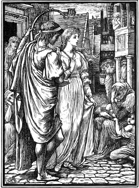 "One by one the villagers came out of their cottages, and
gathered round them to listen."—P. 44.